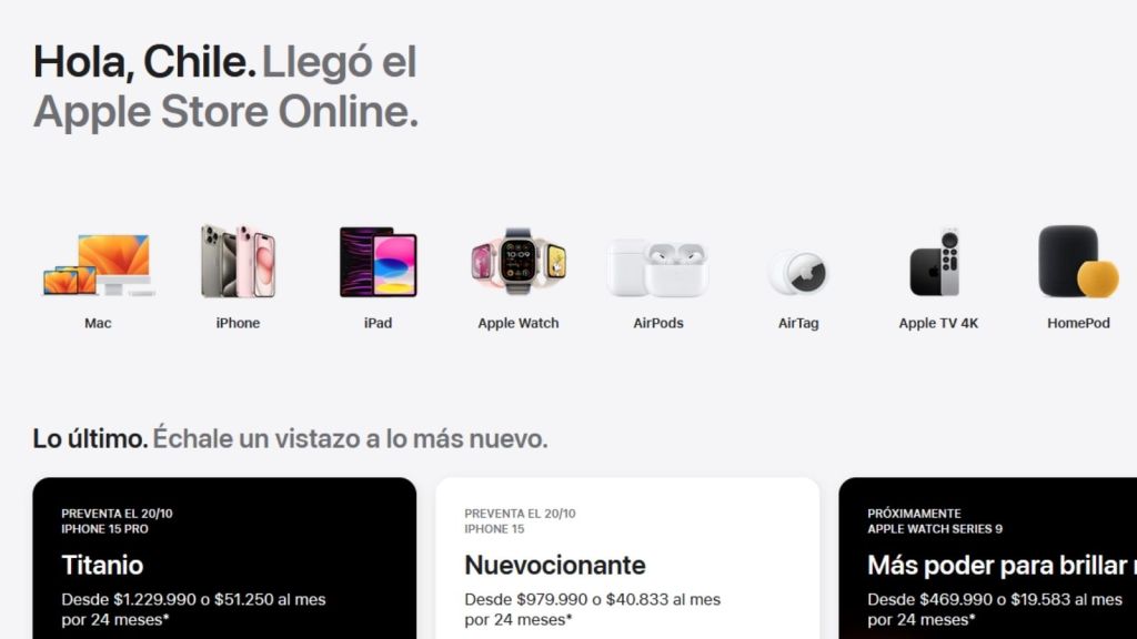 Apple Store Online ya está disponible en&nbsp;Chile